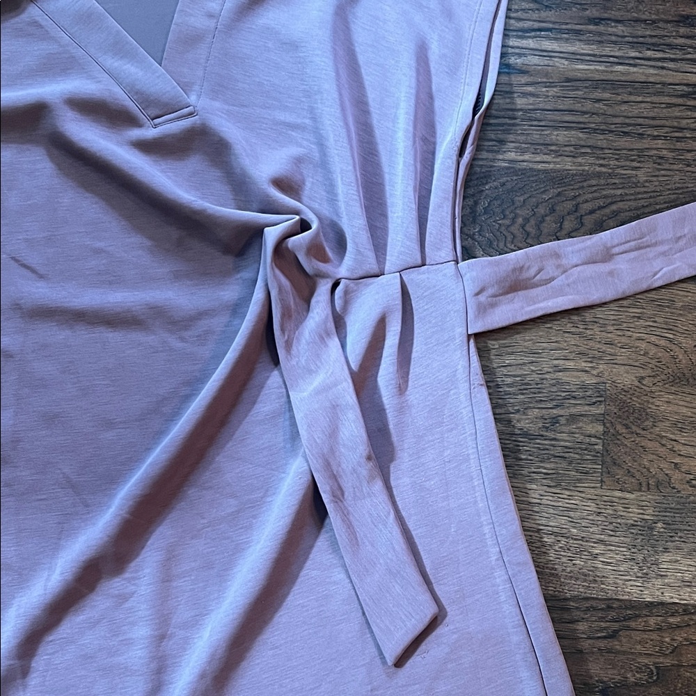 Cable & Gauge Dusty Plum Wrap Dress - Picture 4 of 11